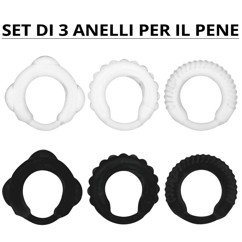 SET DI 3 ANELLI PER IL PENE