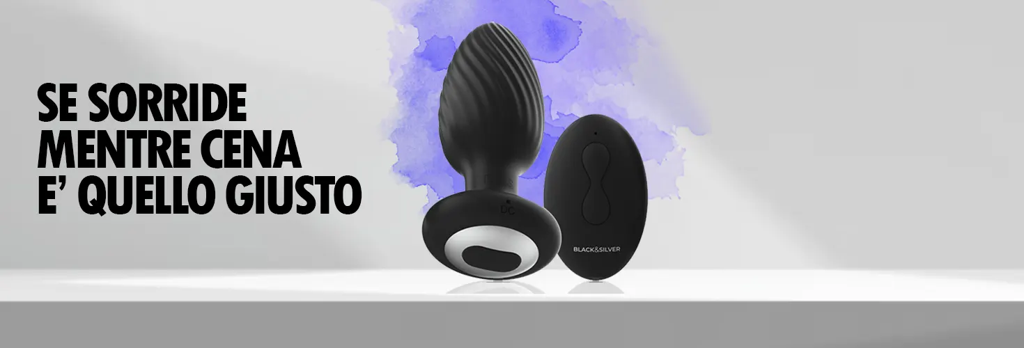 Banner Tabu sexy shop, Plug Anale Rotante con Telecomando